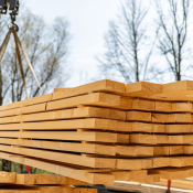 Lumber delivery to housing site