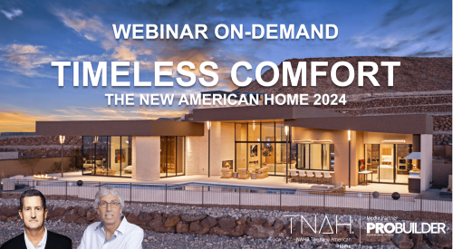 Built in the hills overlooking the Las Vegas Valley and its famous Strip, The New American Home 2024 is a lesson in what makes a house a place people want to live.  Watch this webinar to hear insights from Dan Coletti, the home’s designer and the owner of Sun West Custom Homes, and explore the evolution of the home's design, from its thoughtful floor plan and welcoming front walk-up to Dan's extensive use of natural materials and goal of creating “architecture as art.”  Learning Objectives Discover design c