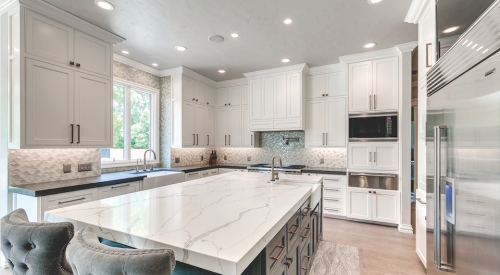 Architectural Surfaces Group MetroQuartz surfacing for kitchen countertops