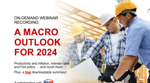 NAHB and Pro Builder webinar about the macro outlook for home building in 2024